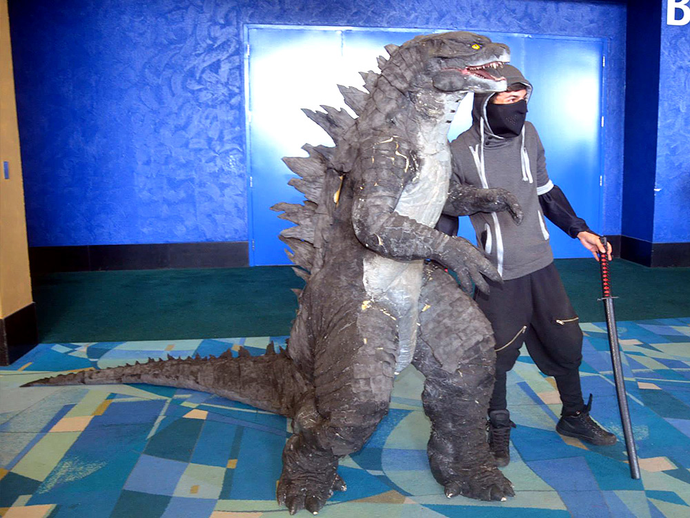 Completed Costume - Becoming Godzilla.