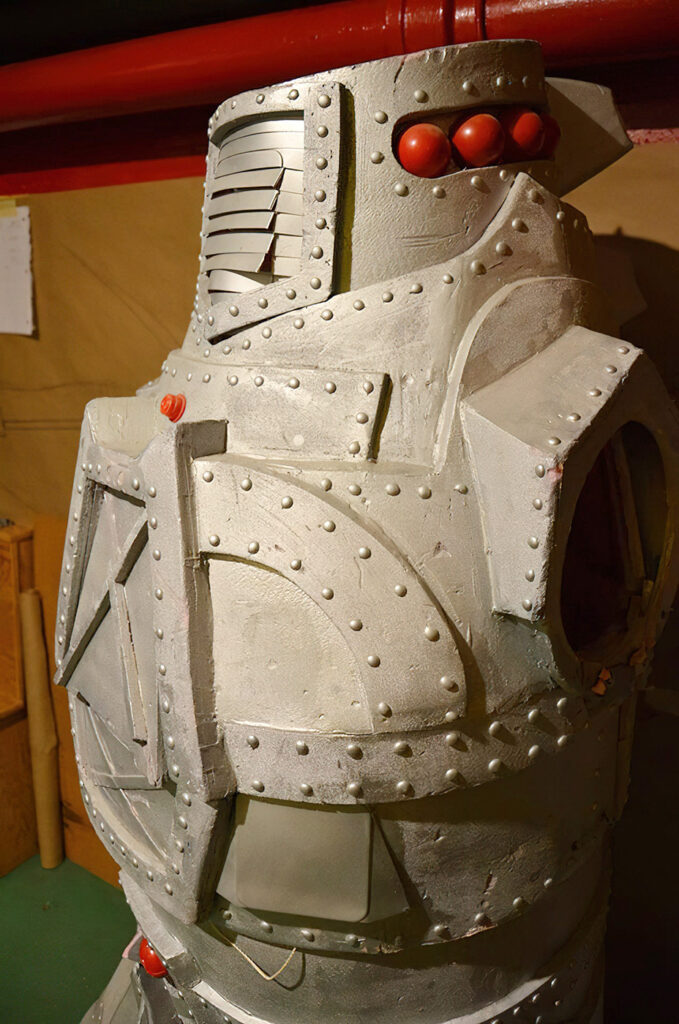 Close up of Paul Gavins' Mechagodzilla 1974 upper torso - from right side