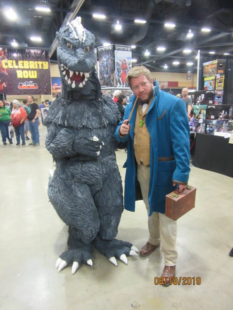 Godzilla with Harry Potter Dude