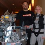 Paul Gavins and Kiryu Pilot next to Mechagodzilla Costume