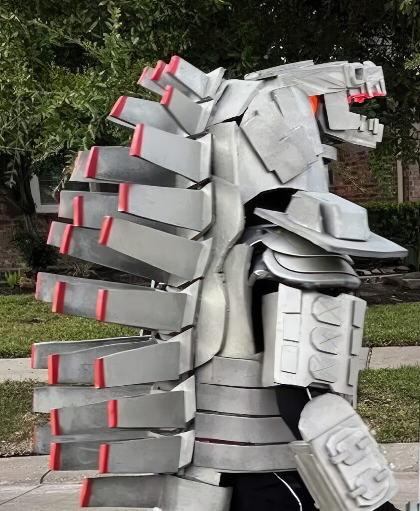 Seth Ortega GvK Mechagodzilla costume on Halloween 2022