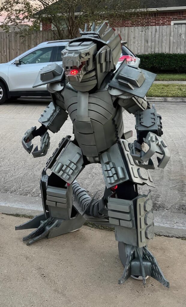 Seth Ortega GvK Mechagodzilla costume on Halloween 2022