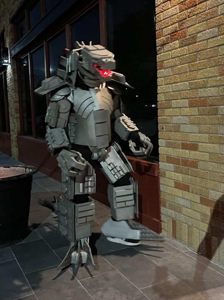 Seth Ortega Anime Mechagodzilla costume at Asia Night Market