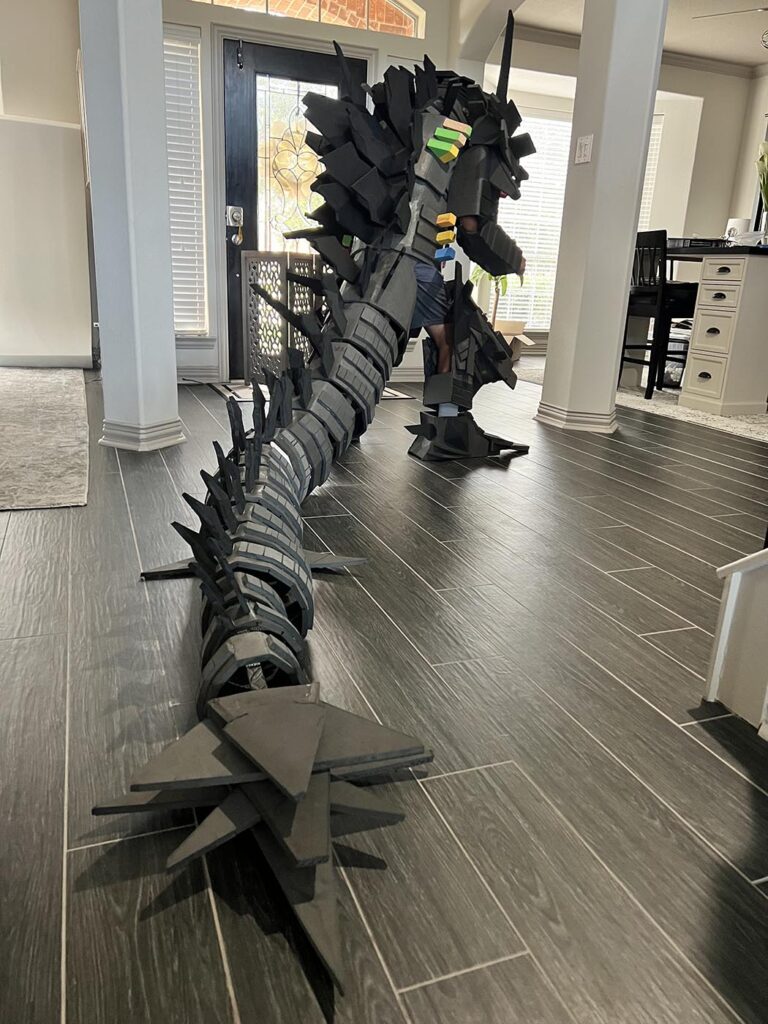 Anime Mechagodzilla progress - Created using EVA floor mat foam