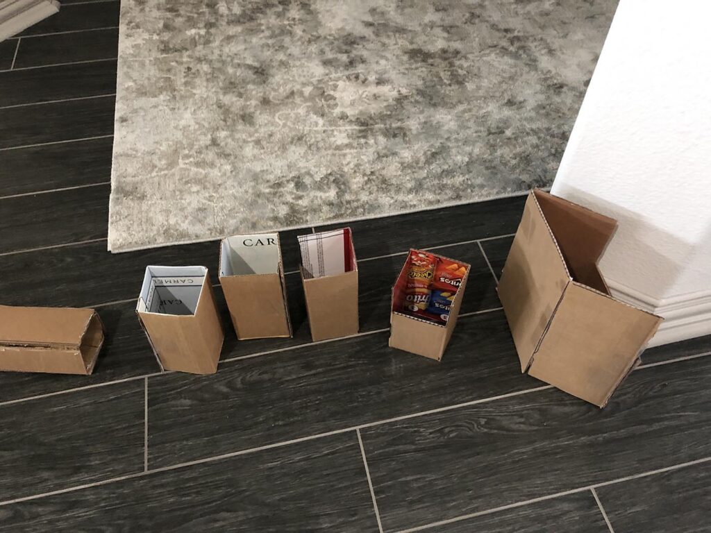 GvK Mechagodzilla - Working on arms and legs cardboard draft to test basic shapes and sizes before re-creating final version out of EVA foam.