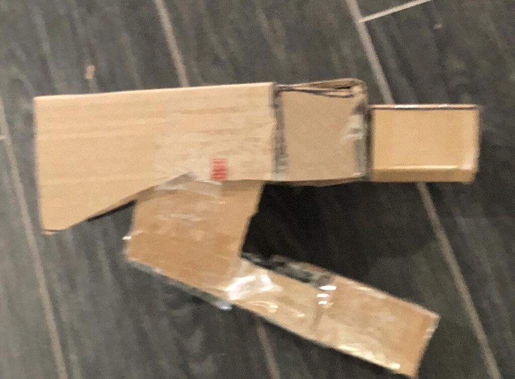 GvK Mechagodzilla - Head cardboard draft to test basic shape and size before re-creating final version out of EVA foam.