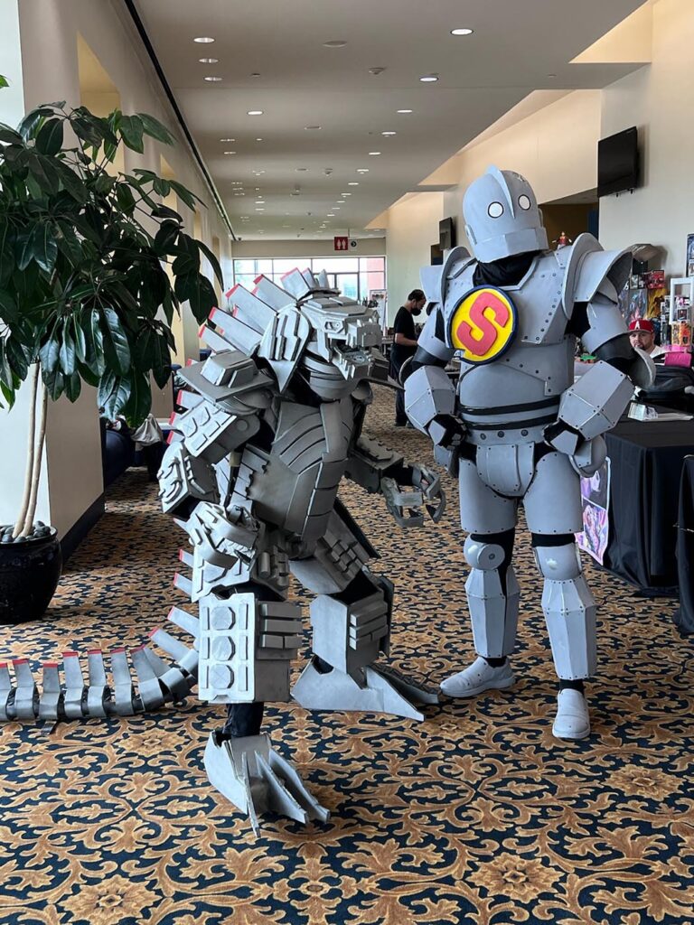 GvK Mechagodzilla - Final costume at local convention next to Dad