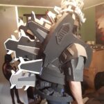 Jonathan Le Guedar Mechagodzilla test fitting torso with dorsals