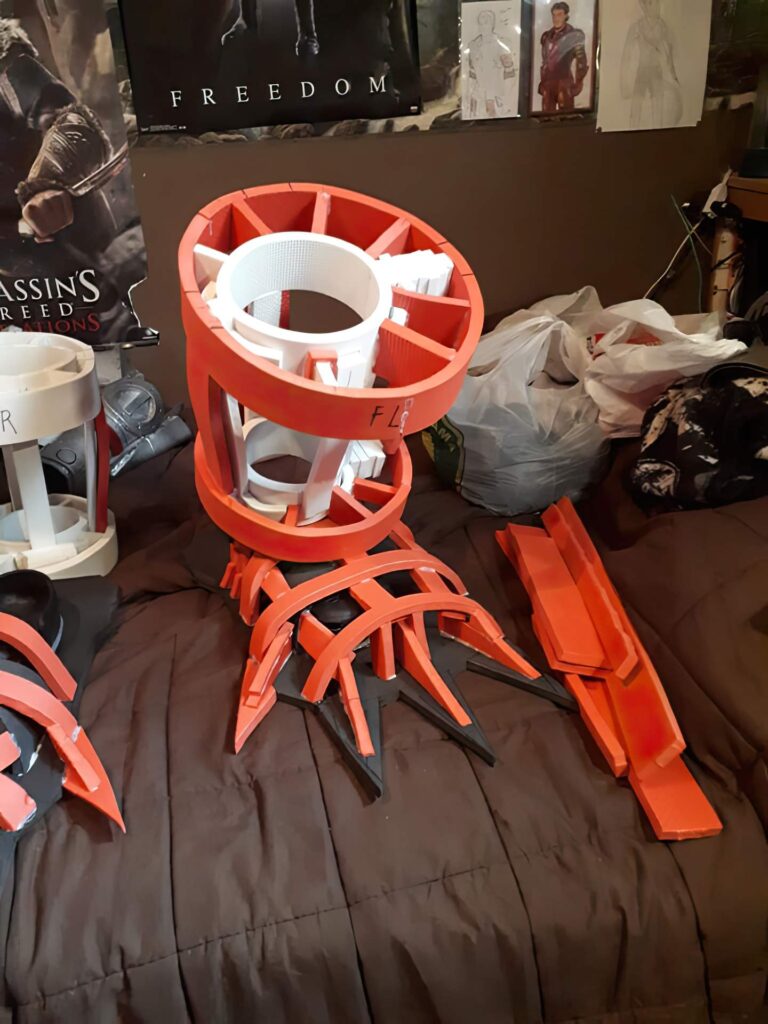 Jonathan Le Guedar Mechagodzilla both feet being made out of EVA foam