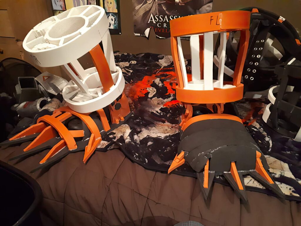 Jonathan Le Guedar Mechagodzilla both feet being made out of EVA foam