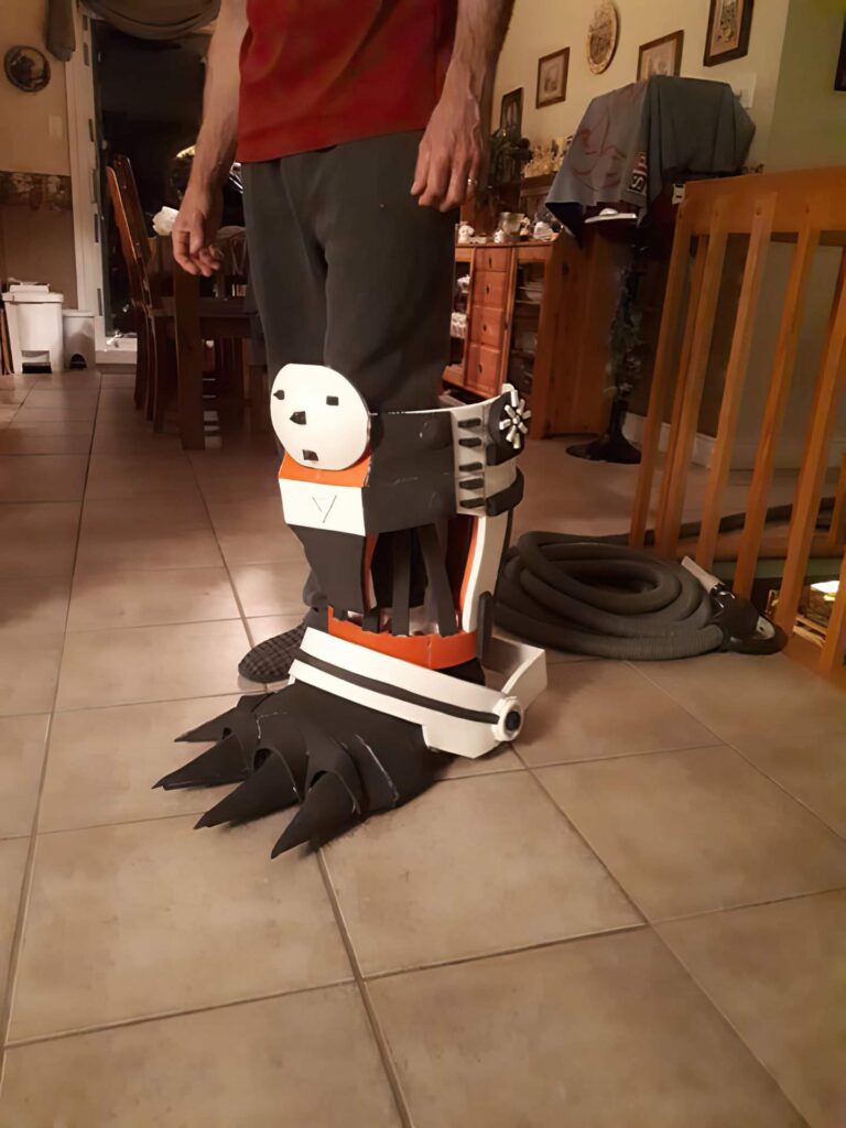 Jonathan Le Guedar Mechagodzilla test fitting left foot