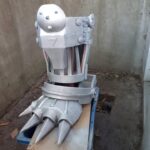 Jonathan Le Guedar Mechagodzilla painting foot silver