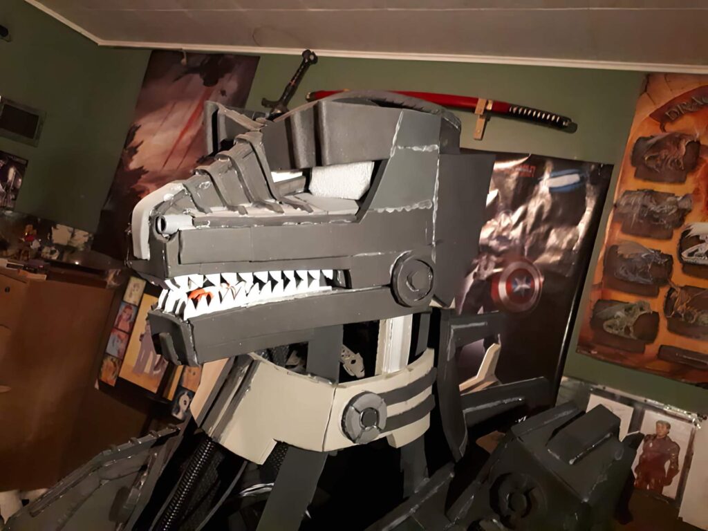 Jonathan Le Guedar Mechagodzilla added eva foam over jaw and lip area