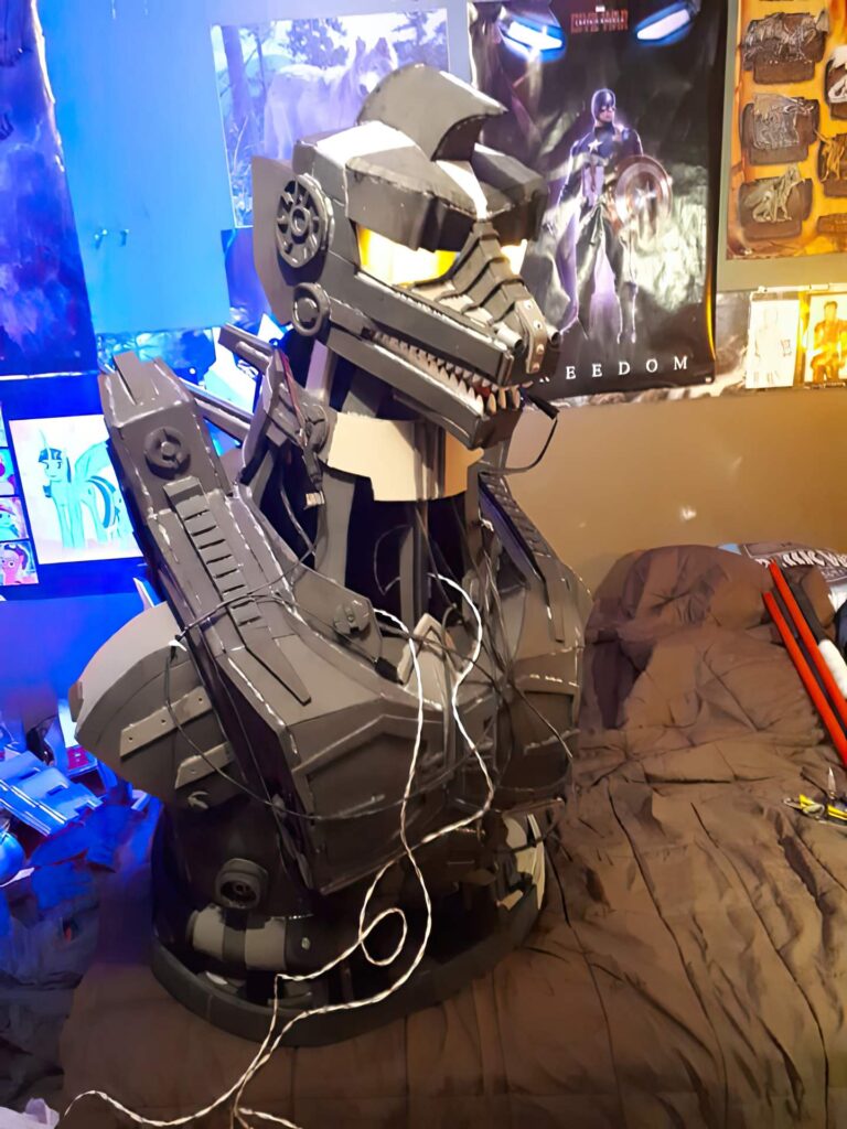 Jonathan Le Guedar Mechagodzilla lighting dorsal area