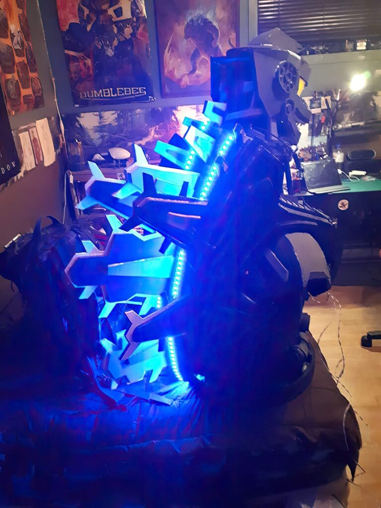 Jonathan Le Guedar Mechagodzilla lighting dorsal area