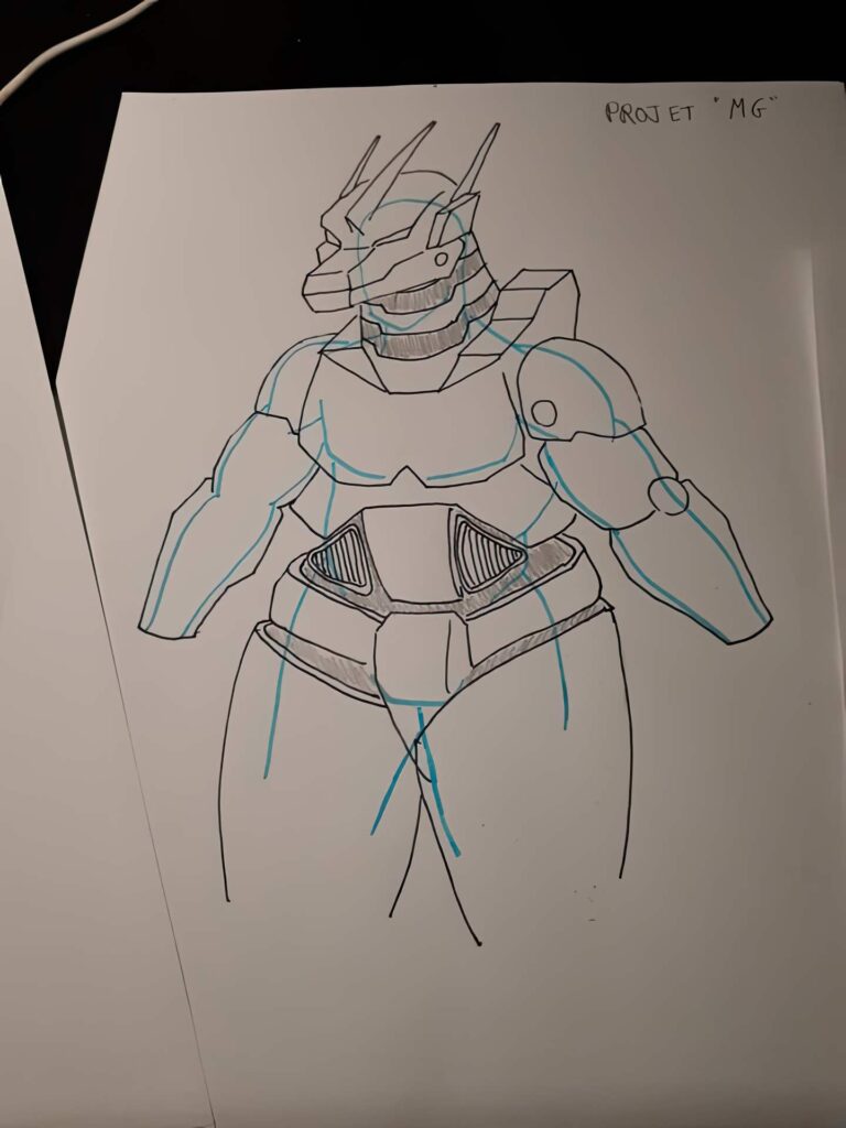 Jonathan Le Guedar Mechagodzilla sketch