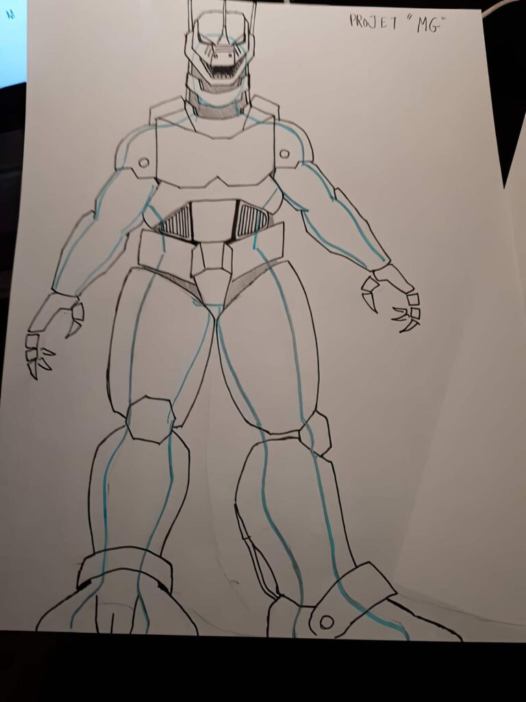 Jonathan Le Guedar Mechagodzilla sketches